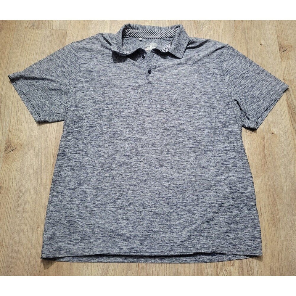 Men's Under Armour Loose Golf Dress Polo Blue gray button size 2XL